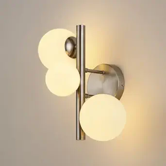Chandni Decor Modern Design White Glass Wall Light Wall Lamp for Bedroom, Living Room & Drawing Room