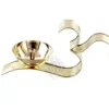 DSH Brass Om Shape Diya Oil Lamp for Pooja Room Arti Poojan Temple Home Decorative Item for Diwali Puja and Gift (2 Pcs)