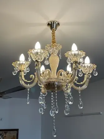 THE SWANART Luxurious K9 Crystal Italian Chandelier Light | Elegant Ceiling Fixture for Opulent Décor | Handcrafted Lighting Masterpiece
