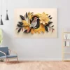 JAI JAGANNATH HANDICRAFT Flower Paintings For Wall Decoration With Frame Canvas Painting For Living Room Bedroom Home Office & Hotels (34 inch x 22 inch CH-FLW-LDP17)