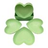 ATORSE Fruit Serving Plates Decorative Heart Shaped Platter for Fruit Cookies Party Green