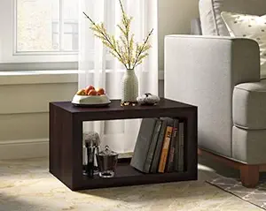 Sandhya INTERIORS Solid MDF Board Square End Table |Office Living Room| Coffe Table for Kitchen| Sofa Side Table for Hall | Solid MDF Board, Width: (40) cm // Height: (35) cm // Depth: (60) cm ||
