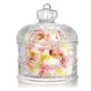 WRINGO Premium Glass Candy Dish With Lid, Crystal Candy Jar, Cookie Jar, Decorative Candy Bowl, Jewelry Dish, Covered Candy Jars For Buffet, Kitchen, Home, Office Desk (Diamond -03),
