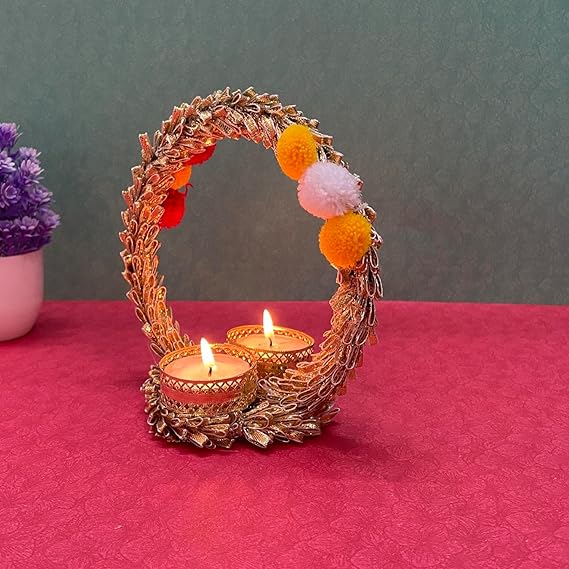GuruEmbellish Table Top Candle Holder for Home Decor|Tealight Candle Stand | Table Decor Candle Tealight Holder