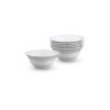 Larah By Borosil Opalware Bowl, White, Set of 6-210 Ml