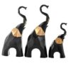 Golden-Eared Elephant Charm Set of 3