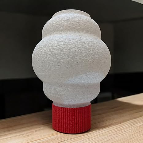 Damaru Studio 3D-Printed Table Lamp | Eco-Friendly, Modern Minimalist Design, Soft Ambient Lighting for Home Decor | Perfect for Bedroom, Living Room, Office, and Study
