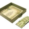 Wooden Tray for Serving-Free 4 Coasters-12 Inch X 12 Inch-Serving Tray-Tray Set for Decoration-Tea Trays-Big Coffee Tray-Premium MDF Trey-Wooden Serving Trays-Resin Tray, Peacock Design